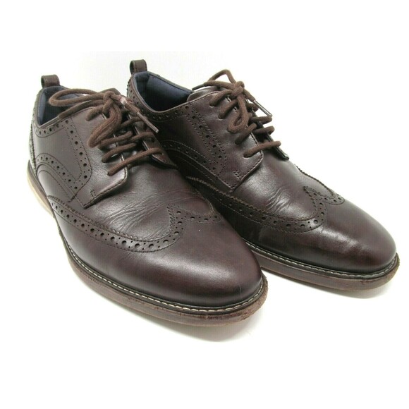 Cole Haan Grand O's Grand Evolution Brown Leather Wingtip Derby Size US 11.5 M - Picture 1 of 10